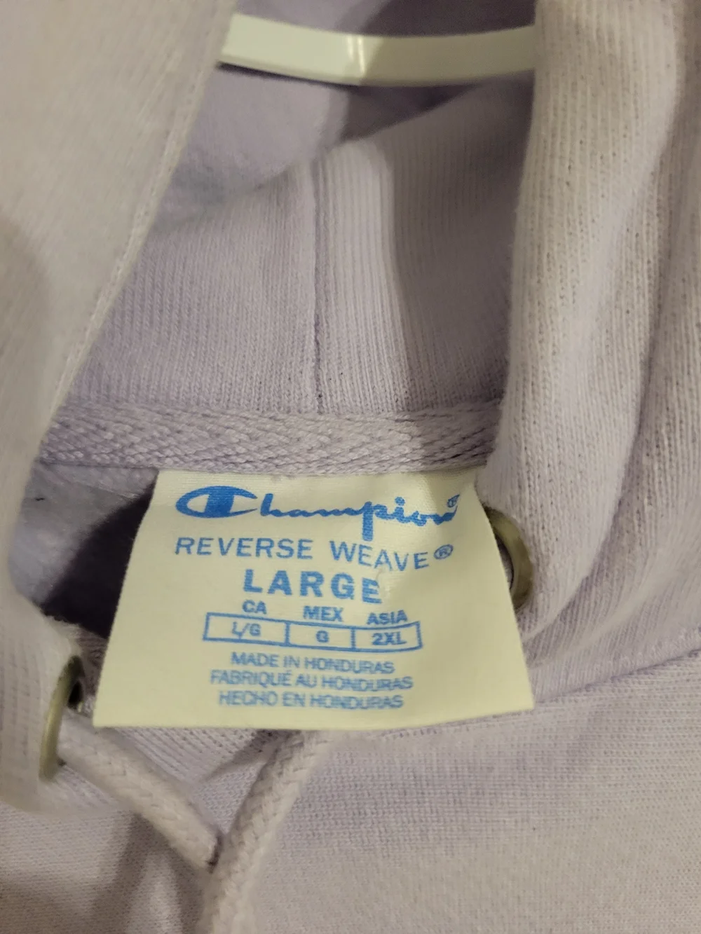 Champion Lavender Pullover Hoodie Size L - Picture 2 of 5